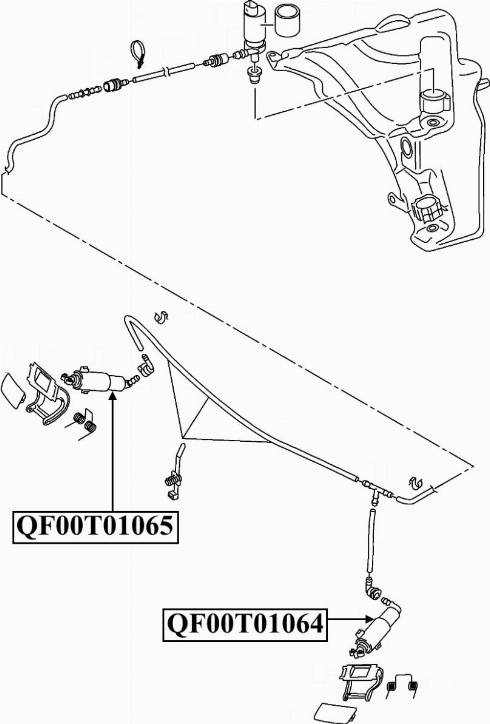 Quattro Freni QF00T01065 - Ūdens sprausla, Lukturu tīrīšanas sistēma autodraugiem.lv