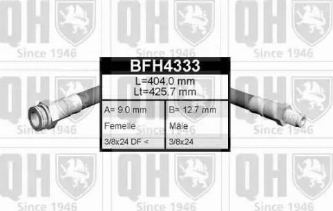 Quinton Hazell BFH4333 - Bremžu šļūtene autodraugiem.lv