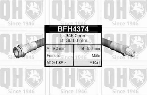 Quinton Hazell BFH4374 - Bremžu šļūtene autodraugiem.lv