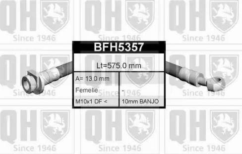 Quinton Hazell BFH5357 - Bremžu šļūtene autodraugiem.lv