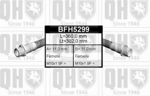 Quinton Hazell BFH5299 - Bremžu šļūtene autodraugiem.lv