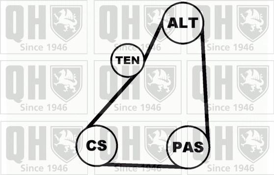 Quinton Hazell QDK16 - Ķīļrievu siksnu komplekts autodraugiem.lv