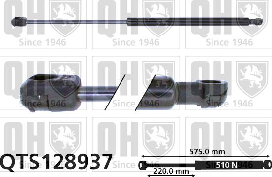 Quinton Hazell QTS128937 - Gāzes atspere, Bagāžas / Kravas nodalījuma vāks autodraugiem.lv