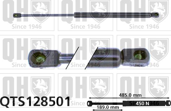 Quinton Hazell QTS128501 - Gāzes atspere, Bagāžas / Kravas nodalījuma vāks autodraugiem.lv