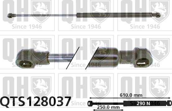 Quinton Hazell QTS128037 - Gāzes atspere, Bagāžas / Kravas nodalījuma vāks autodraugiem.lv