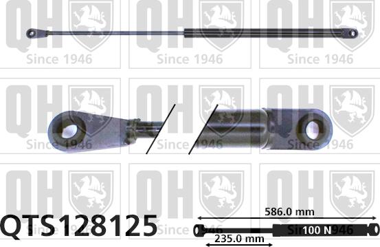 Quinton Hazell QTS128125 - Gāzes atspere, Bagāžas / Kravas nodalījuma vāks autodraugiem.lv