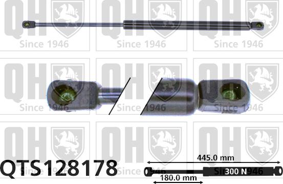 Quinton Hazell QTS128178 - Gāzes atspere, Bagāžas / Kravas nodalījuma vāks autodraugiem.lv
