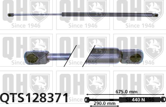 Quinton Hazell QTS128371 - Gāzes atspere, Bagāžas / Kravas nodalījuma vāks autodraugiem.lv