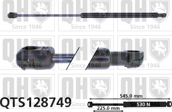 Quinton Hazell QTS128749 - Gāzes atspere, Bagāžas / Kravas nodalījuma vāks autodraugiem.lv