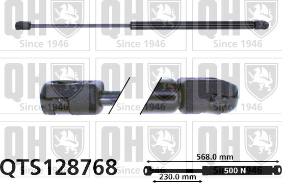 Quinton Hazell QTS128768 - Gāzes atspere, Bagāžas / Kravas nodalījuma vāks autodraugiem.lv