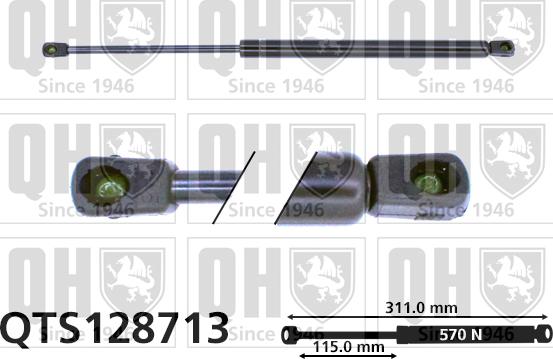 Quinton Hazell QTS128713 - Gāzes atspere, Bagāžas / Kravas nodalījuma vāks autodraugiem.lv