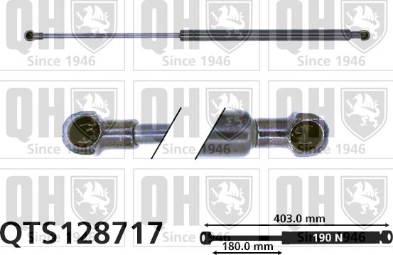 Quinton Hazell QTS128717 - Gāzes atspere, Bagāžas / Kravas nodalījuma vāks autodraugiem.lv