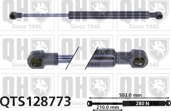 Quinton Hazell QTS128773 - Gāzes atspere, Bagāžas / Kravas nodalījuma vāks autodraugiem.lv