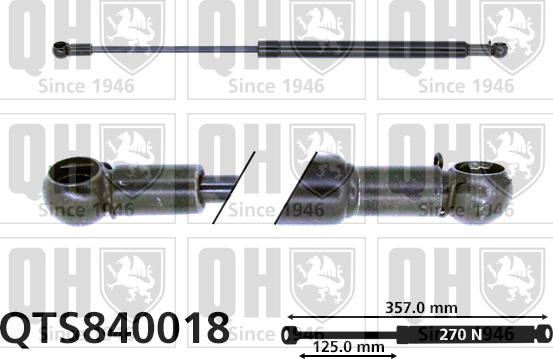 Quinton Hazell QTS840018 - Gāzes atspere, Bagāžas / Kravas nodalījuma vāks autodraugiem.lv