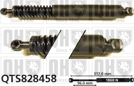 Quinton Hazell QTS828458 - Gāzes atspere, Bagāžas / Kravas nodalījuma vāks autodraugiem.lv