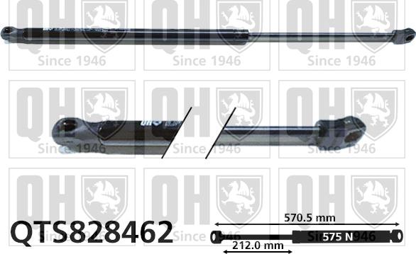 Quinton Hazell QTS828462 - Gāzes atspere, Bagāžas / Kravas nodalījuma vāks autodraugiem.lv