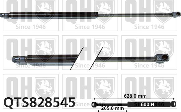 Quinton Hazell QTS828545 - Gāzes atspere, Bagāžas / Kravas nodalījuma vāks autodraugiem.lv