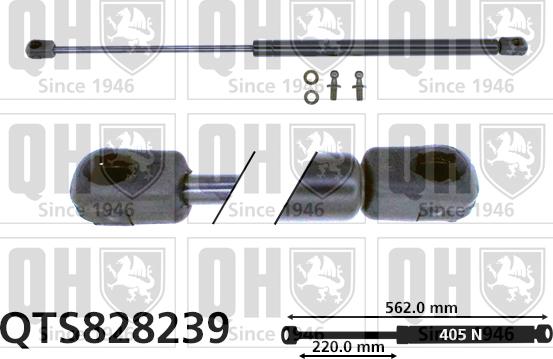 Quinton Hazell QTS828239 - Gāzes atspere, Bagāžas / Kravas nodalījuma vāks autodraugiem.lv
