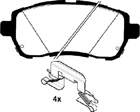 HELLA PAGID 8DB355032791 - Bremžu uzliku kompl., Disku bremzes autodraugiem.lv