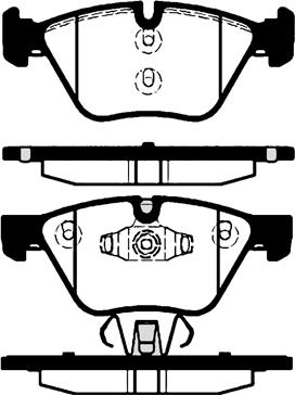 DJ Parts BP2863 - Bremžu uzliku kompl., Disku bremzes autodraugiem.lv