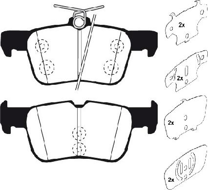 Brembo P28103 - Bremžu uzliku kompl., Disku bremzes autodraugiem.lv