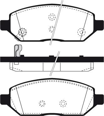 Japanparts PA0407MK - Bremžu uzliku kompl., Disku bremzes autodraugiem.lv