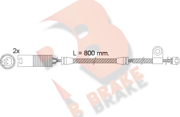 R Brake 610499RB - Indikators, Bremžu uzliku nodilums autodraugiem.lv