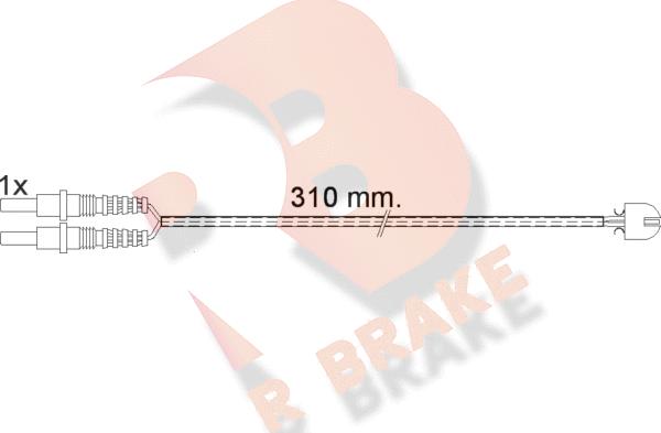 R Brake 610496RB - Indikators, Bremžu uzliku nodilums autodraugiem.lv