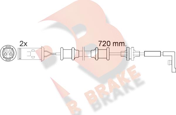 R Brake 610444RB - Indikators, Bremžu uzliku nodilums autodraugiem.lv