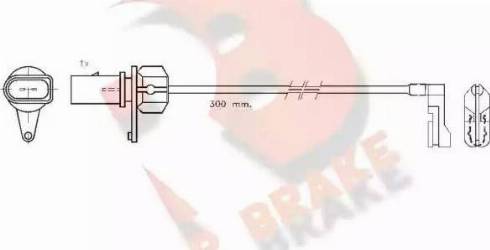 R Brake 610459RB - Indikators, Bremžu uzliku nodilums autodraugiem.lv