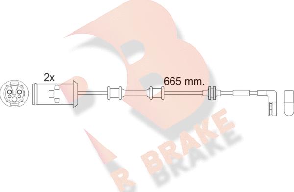 R Brake 610451RB - Indikators, Bremžu uzliku nodilums autodraugiem.lv
