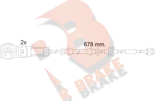 R Brake 610452RB - Indikators, Bremžu uzliku nodilums autodraugiem.lv