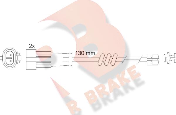 R Brake 610469RB - Indikators, Bremžu uzliku nodilums autodraugiem.lv