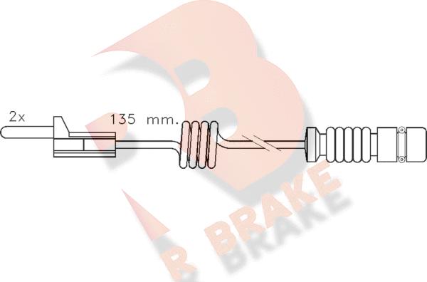 R Brake 610405RB - Indikators, Bremžu uzliku nodilums autodraugiem.lv