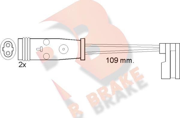 R Brake 610483RB - Indikators, Bremžu uzliku nodilums autodraugiem.lv