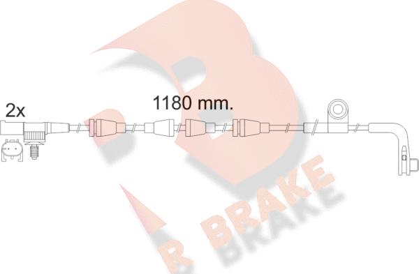 R Brake 610482RB - Indikators, Bremžu uzliku nodilums autodraugiem.lv