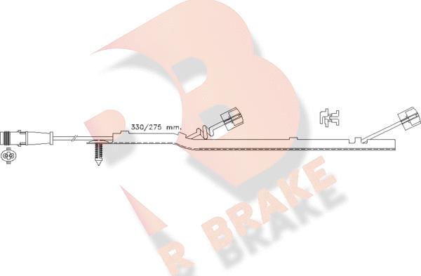 R Brake 610434RB - Indikators, Bremžu uzliku nodilums autodraugiem.lv