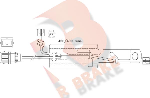 R Brake 610430RB - Indikators, Bremžu uzliku nodilums autodraugiem.lv