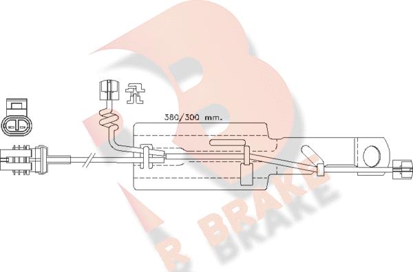 R Brake 610433RB - Indikators, Bremžu uzliku nodilums autodraugiem.lv