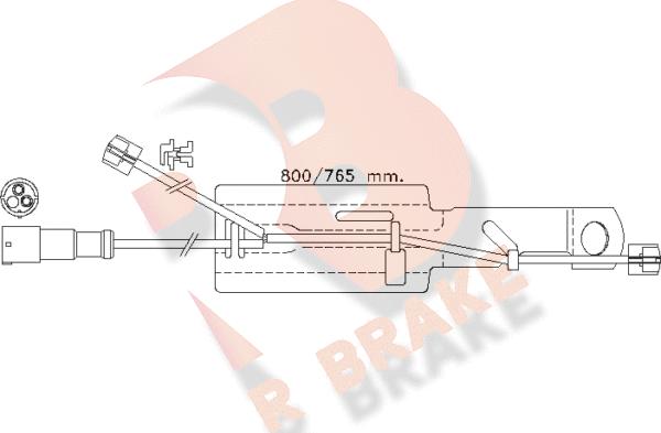 R Brake 610432RB - Indikators, Bremžu uzliku nodilums autodraugiem.lv