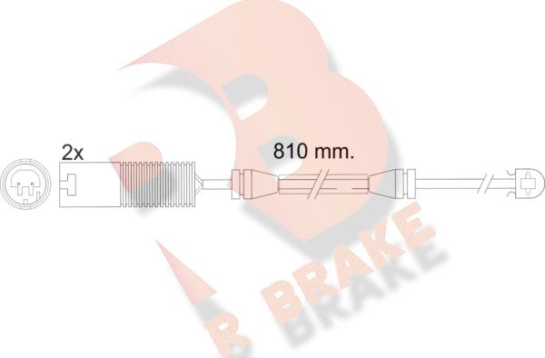 R Brake 610425RB - Indikators, Bremžu uzliku nodilums autodraugiem.lv