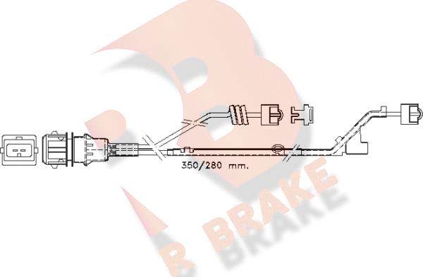 R Brake 610423RB - Indikators, Bremžu uzliku nodilums autodraugiem.lv