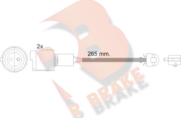 R Brake 610427RB - Indikators, Bremžu uzliku nodilums autodraugiem.lv