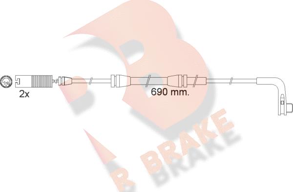R Brake 610479RB - Indikators, Bremžu uzliku nodilums autodraugiem.lv
