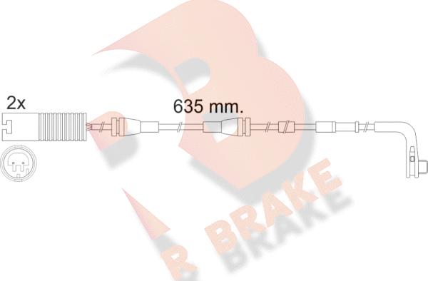 R Brake 610474RB - Indikators, Bremžu uzliku nodilums autodraugiem.lv