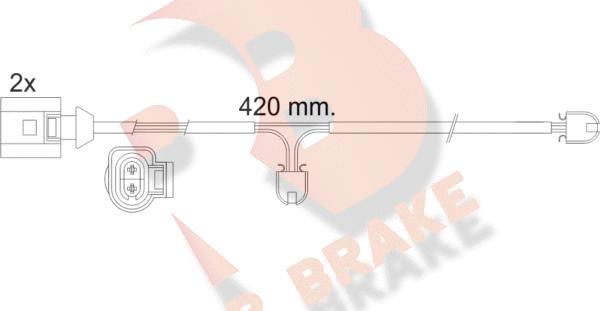 R Brake 610476RB - Indikators, Bremžu uzliku nodilums autodraugiem.lv