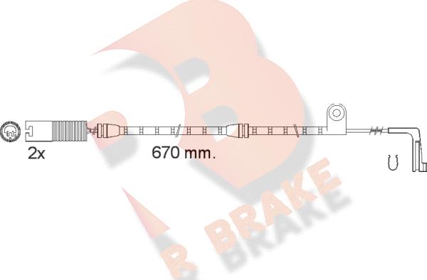 R Brake 610478RB - Indikators, Bremžu uzliku nodilums autodraugiem.lv