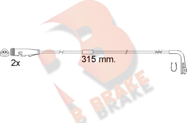 R Brake 610549RB - Indikators, Bremžu uzliku nodilums autodraugiem.lv