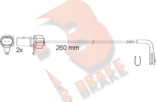 R Brake 610545RB - Indikators, Bremžu uzliku nodilums autodraugiem.lv