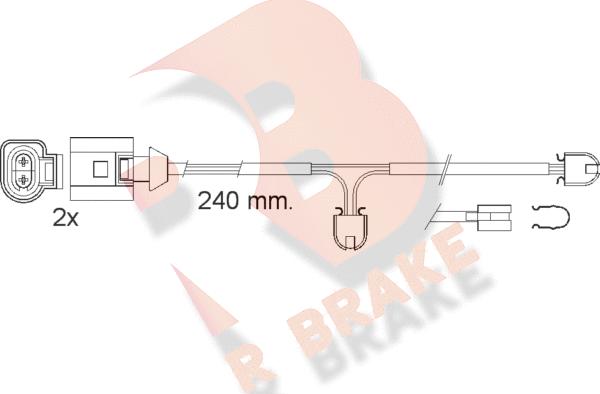 R Brake 610546RB - Indikators, Bremžu uzliku nodilums autodraugiem.lv